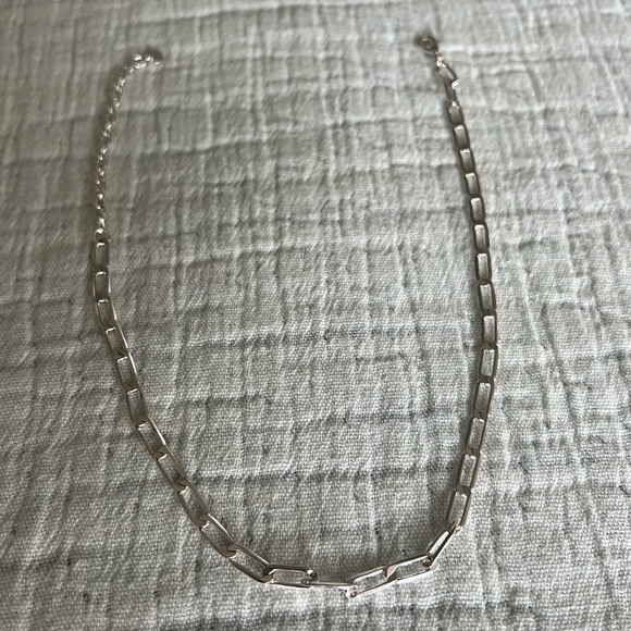 Simons - Silver Cable Chain Choker - Picture 4 of 6